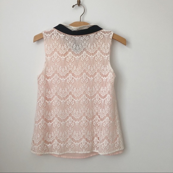 Moon Collection White & Peach Lace Blouse - Picture 2 of 13